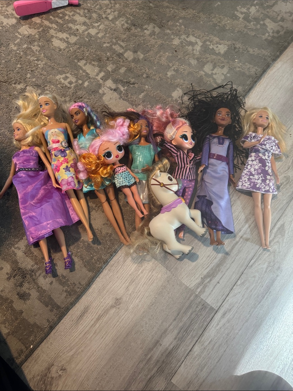 Assorted Girls' Dolls Set - Purple & Multicolor